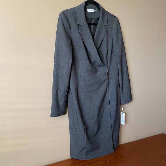 Calvin Klein Wrap Blazer Style Dress - Picture 2 of 13